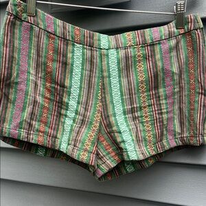 Free People Patterned Striped Shorts